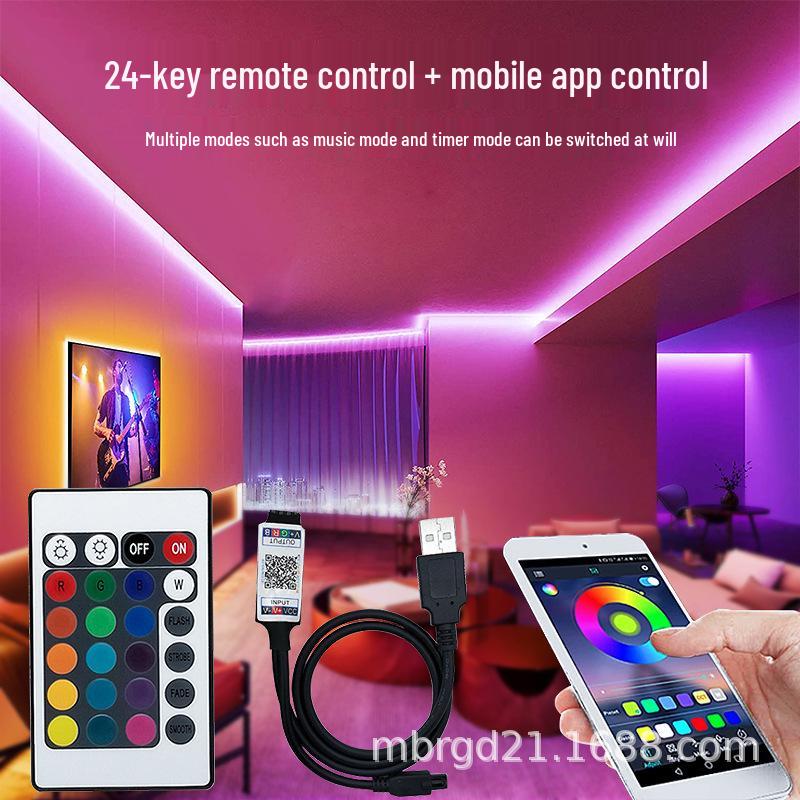Waterproof RGB LED Strip Kit with Remote & USB for TV Backlighting