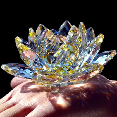 6,2 cm Quarzkristalle, Lotusblume, Kunsthandwerk, Glas, Fengshui-Ornamente, Heilkristalle, Home-Party, Wicca-Dekor, Yoga-Geschenke, Souvenir
