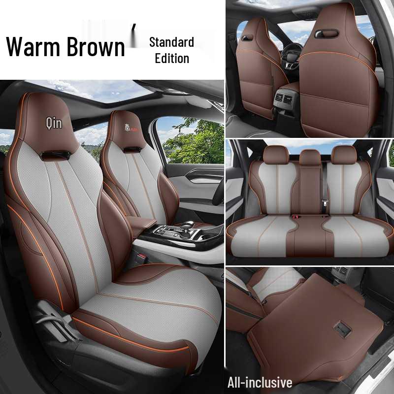 Qin PLUS Leather Car Seat Cushion, All-Season, 24 Model Fit Qin PLUS Dedicated
