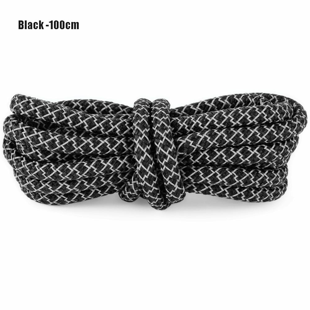 1Pair 4mm Round Running Shoe Ropes Reflective Shoelaces-Sneaker Shoestrings Night Running Fluorescent Shoe Rope Shoe Accessories