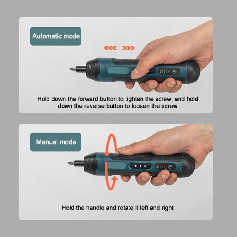 Electric Screwdriver, Rechargeable Adjustable Electric Drill, 1300 mAh Multi-functional Disassembly Tool, Torque Repair Tool
