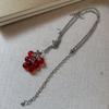 Saturn Starburst Choker Beaded Fruit Cluster Charm Y2K Neckwear Grape Cluster Necklace  Photoshoot