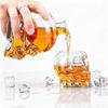 Karafka na whiskey ve tvaru lebky, 3D skleněná láhev na alkohol se zátkou, Novinkový dávkovač vína pro domácí bar, Jedinečný gotický dárek pro muže