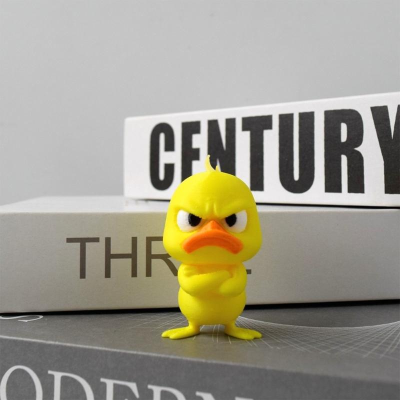 Angry Little Yellow Duck Desktop Ornaments Compacts Size for Children Toy and Home Decoration