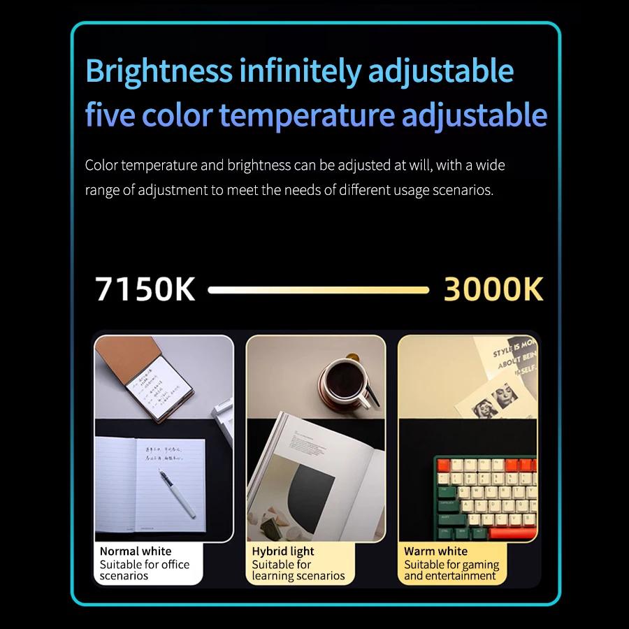 RGB Computer Monitor Light Internet Bar Gaming Office Computer Display Screen Lamp Sync to Music Reading Table Desk Lamp