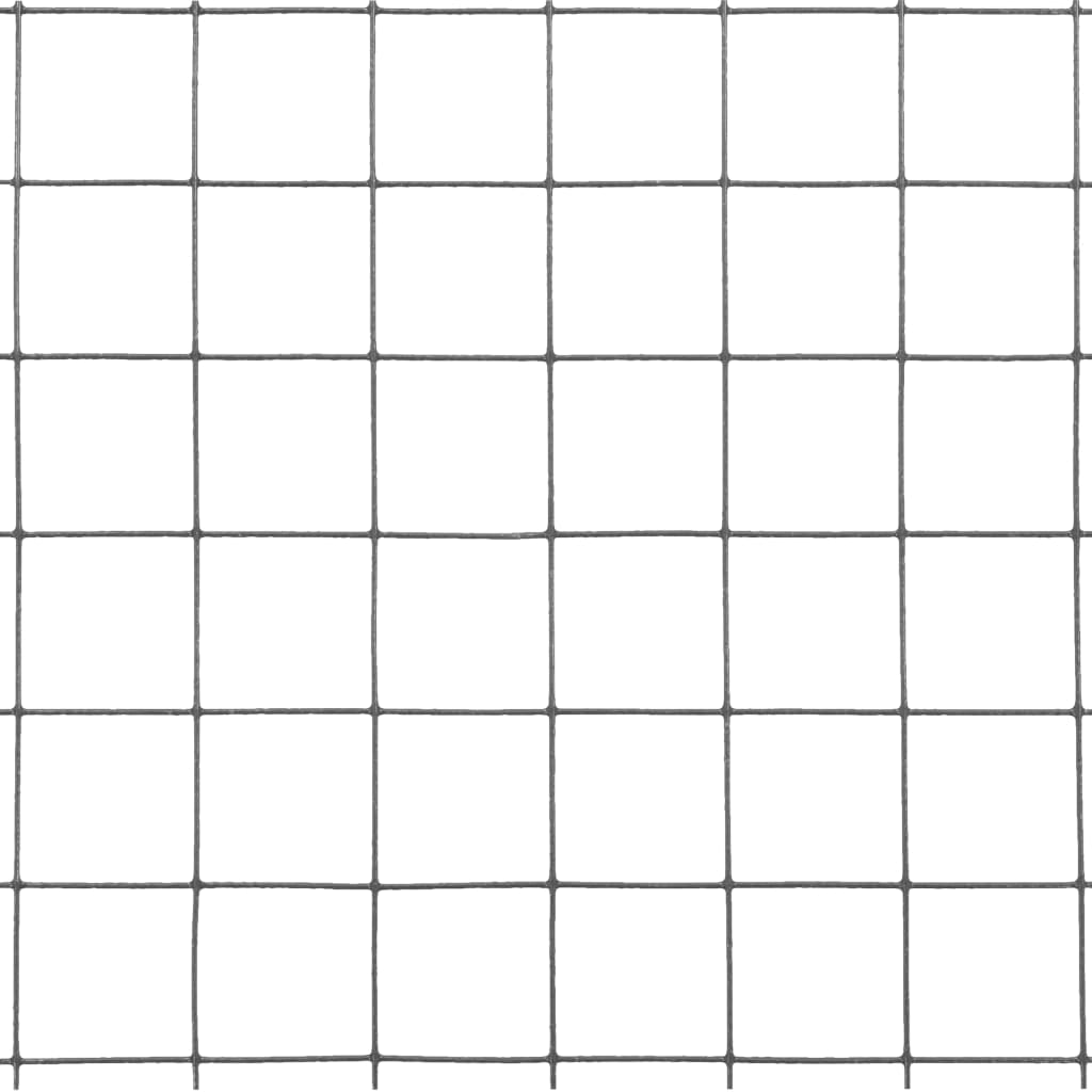 Vidaxl Ogrodzenie Z Siatki, Stal I Pvc, 25X0,5 M, Szare
