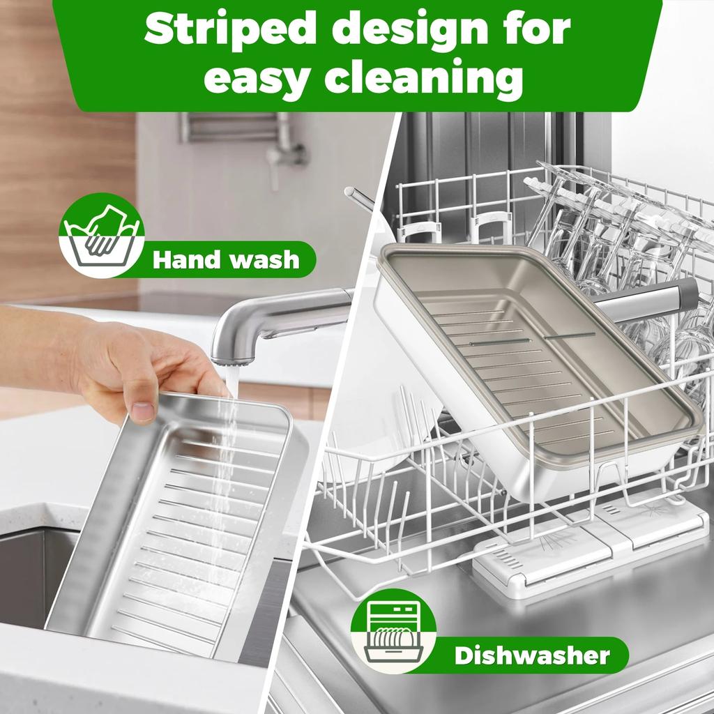 2Pcs Stainless Steel Food Containers Airtight Deli Meat & Cheese Keepers with Smudge-Resistant Lid | Fridge/Freezer Safe Storage