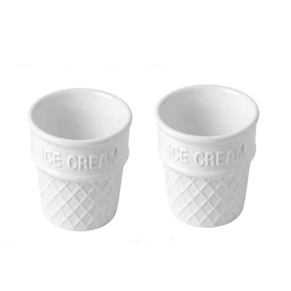 Cartoon Coffee Cup Nordic Style Pudding Cup Lightweight Dessert Mug Afternoon Tea белый