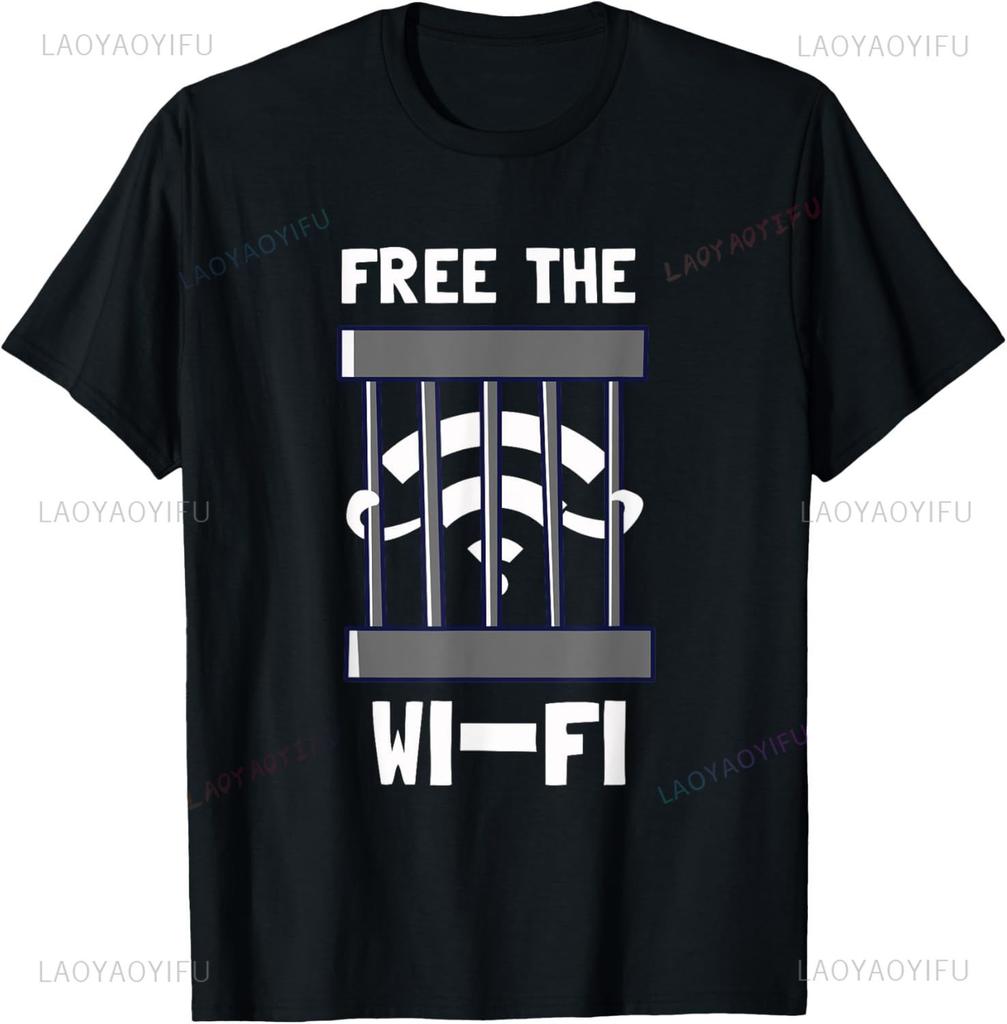 Funny Sarcasm Quote Mens Free WiFi Tshirt Math Equation Novelty Tee Men Clothing Printed Streetwear Graphic T Shirts