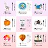 100 Small Size 4cm Colorful Flywheel Mix and Match Small Fresh Stickers Ins Style VSCO Cute Cartoon