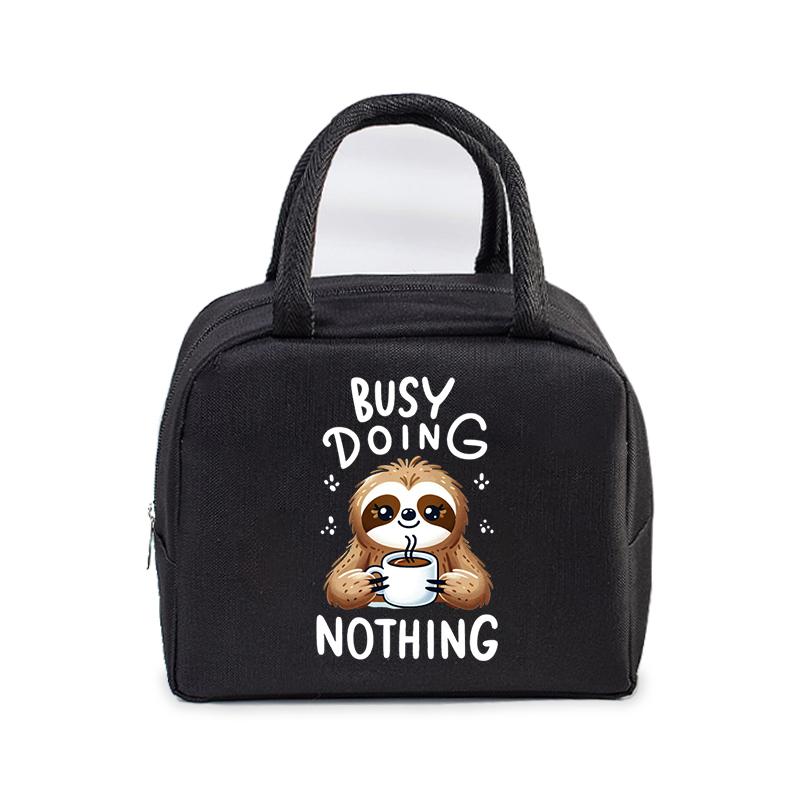 

Портативная сумка для ланча с принтом ленивого мультяшного ленивца, забавная сумка-тоут с изображением животных из аниме, сумка-холодильник для еды Bento, термосумки для ланча для женщин и мужчин