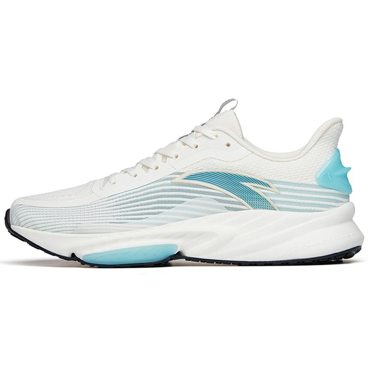 New Anta Cushioned Slip-Resistant Abrasion-Resistant Breathable Low-Top Running Shoes Men's White Blue 112225587-2