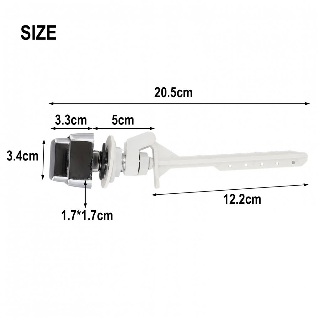 Quick and Easy Installation Toilet Flush Lever Side Mount Push Button Handle
