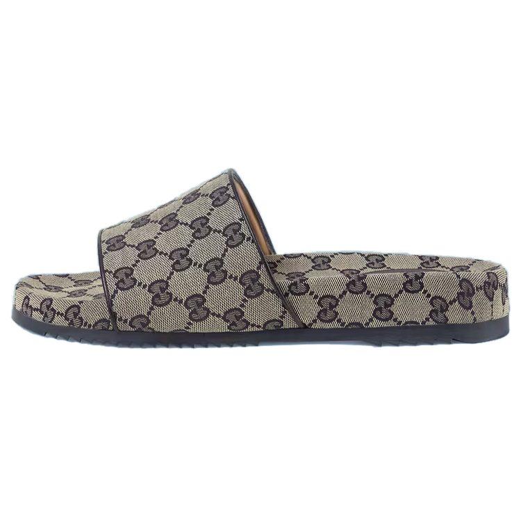 Gucci GG Slide Slippers Men's Light Umber 692951 2HK60 4061