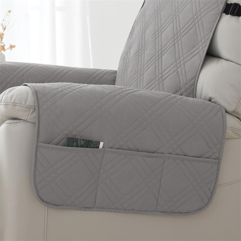 1Seater Waterproof Recliner Cover Solid Color Quilted Armchair Slipcover Pet Kids Accent Couch Cushion Living Room El Home