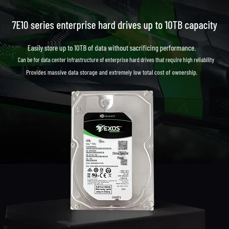 Seagate Exos 7E10 6TB Enterprise Hard Drive