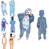 Stylish Animal Flannel Onesie Pajamas For Kids Soft Sleepwear Perfect For Home Lounging