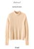 2025 Autumn Women's High Neck Cable Knit Cashmere Sweater - Loose Fit with Diamond Pattern