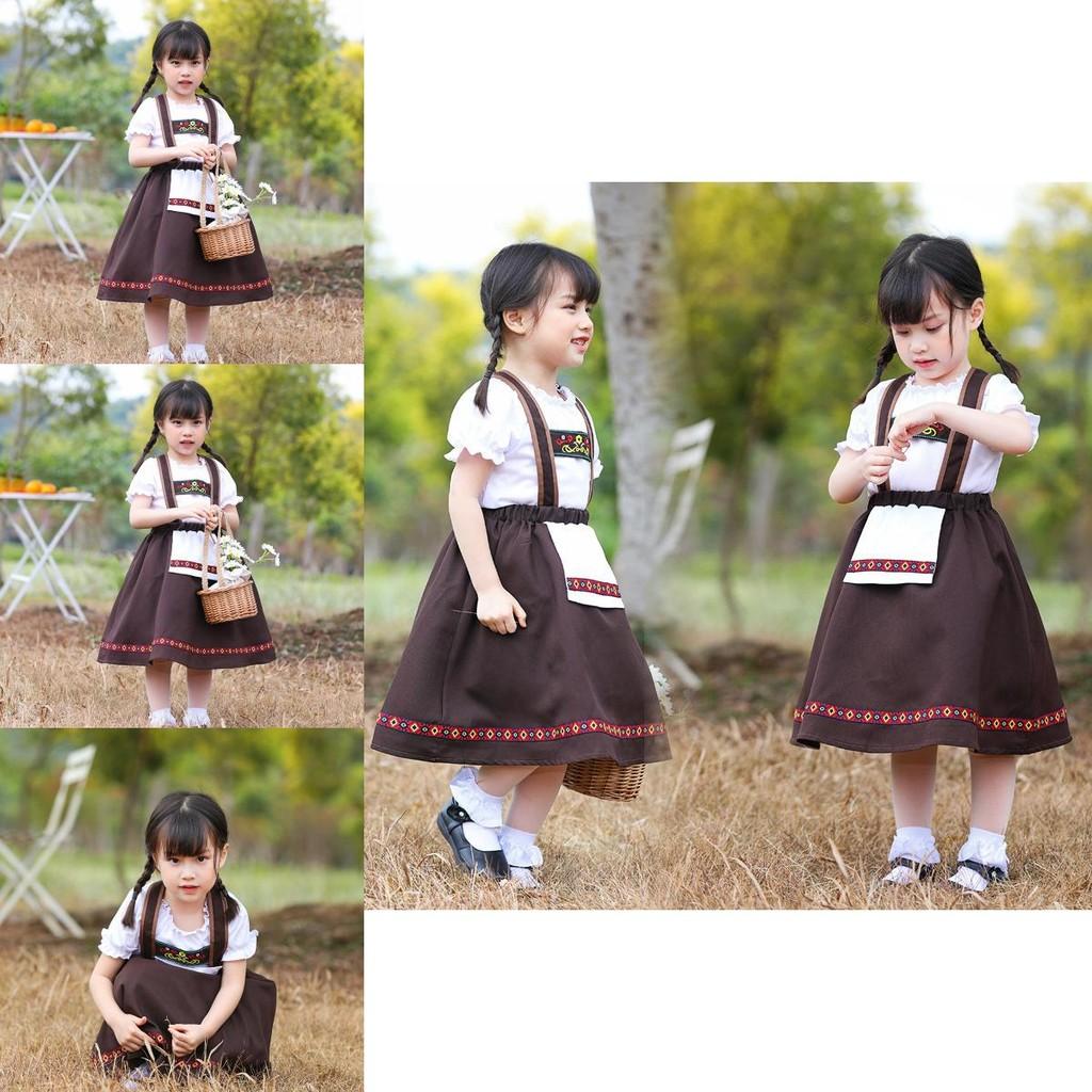 Bavaria Traditional Ethnic Childrens Cosplay Dress With Embroidered Patterns For Stage Performances