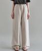 MALOUPE 9160 Linen Wide Pants (Beige)