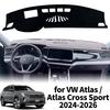 Car Dashboard Protection Mat, Suitable for VW Atlas 2024 2025 2026, Cross Sport, Sunshade Accessories