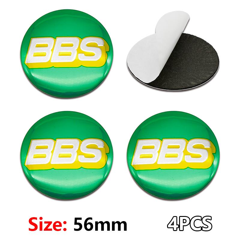 4 Stück 56+60mm Auto Radnabenabdeckung Aufkleber Felgenabdeckung Emblem Abzeichen modifiziertes Fahrzeuglabel Aufkleber Für bbs Reifenmittel Aufkleber