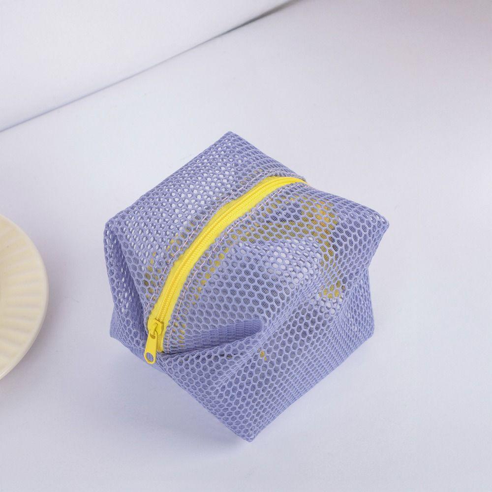 Square Shape Travel Toiletry Pouch with Handle Zipper Coin Purse Mini Makeup Pockets  Office