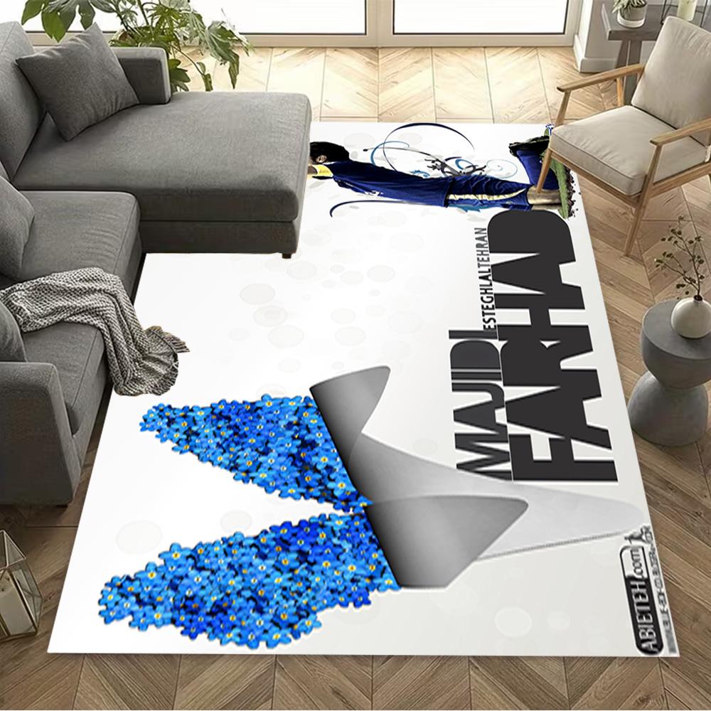 Brazilian Soccer Player Gesturing. Area Rug Design for Living Rooms Balcony Dormitory Bedrooms Anti-slip Rug Anime Office Decor Spiritual Gift