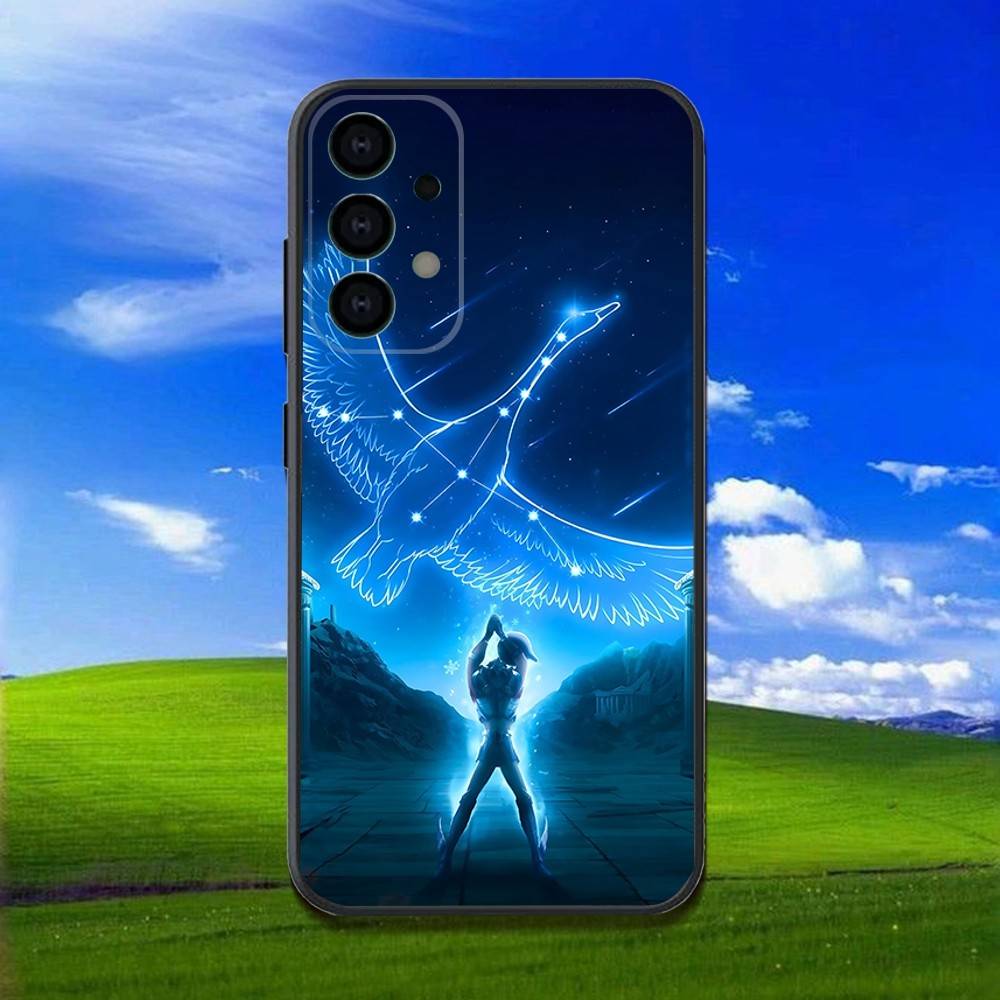 Phone Case For Samsung Galaxy A13,A21s,A22,A31,A32,A52,A53,A71,A80,S-Saint Seiya Knights Zodiac Soft Black Shell