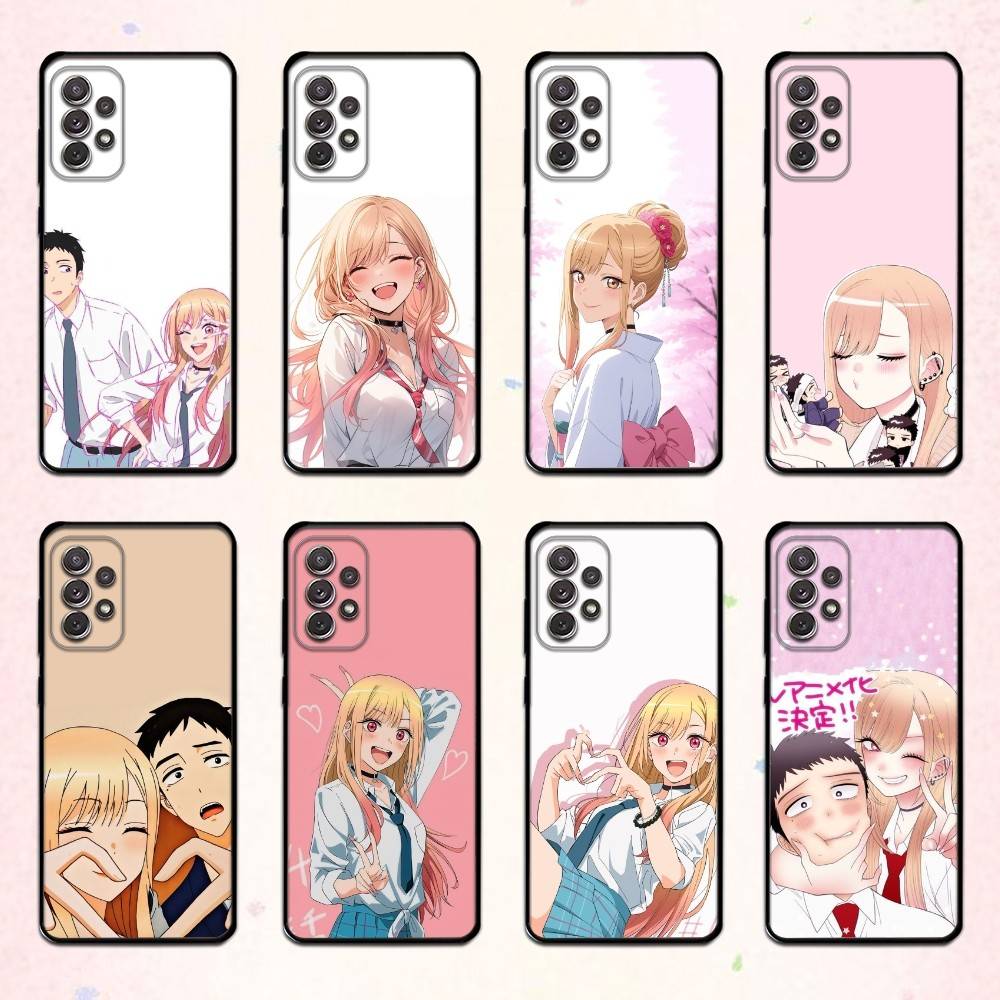 M-Marin Kitagawa Phone Case For Samsung S 25,24,23,22,30,21,10,9,Ultra,Plus,Lite,FE,4,5 G Soft Black Case
