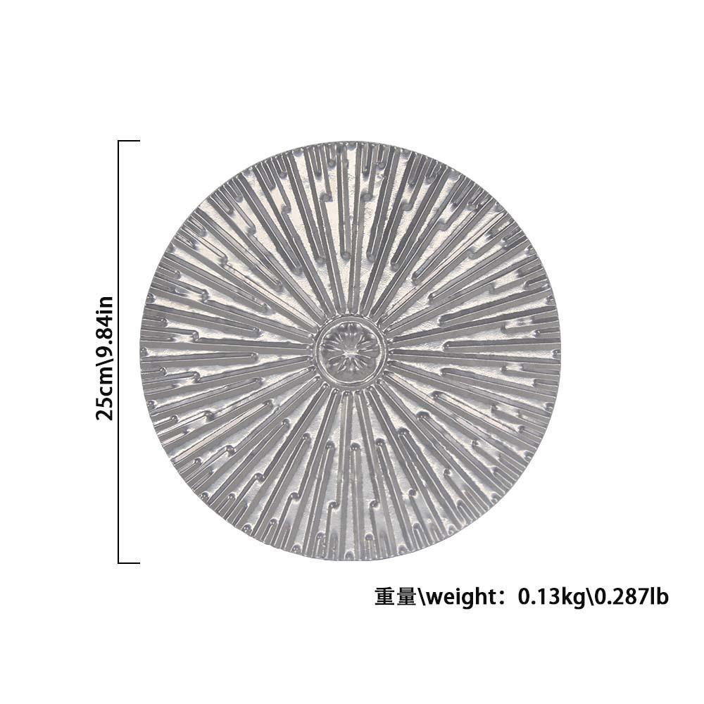 Iron Art Nordic Style Multiple Styles Silver Disc Pendant Wall Hanging Ornament Crafts Carving Pattern Home Decorations
