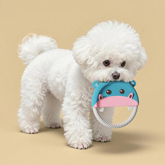 Pet Toys with Rope Loop Gum Massage And Tartar Cleaning Teething Toy Round Shape Dog Chew Toy Resistant to Biting Dog Play