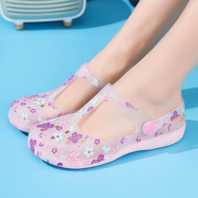 Scarpe da Passeggio per Torrente Estive con Fori da Donna Sandali Bassi Estivi da Spiaggia Ciabatte Gelatina Sandali da Spiaggia con Zeppa Fresche Ciabatte