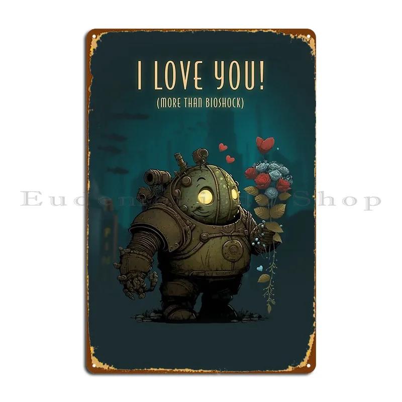 Bioshock Lovers San Valentine Card Doskistore Metal Plaque Poster Cinema Printing Club Print Wall Decor Tin Sign Poster