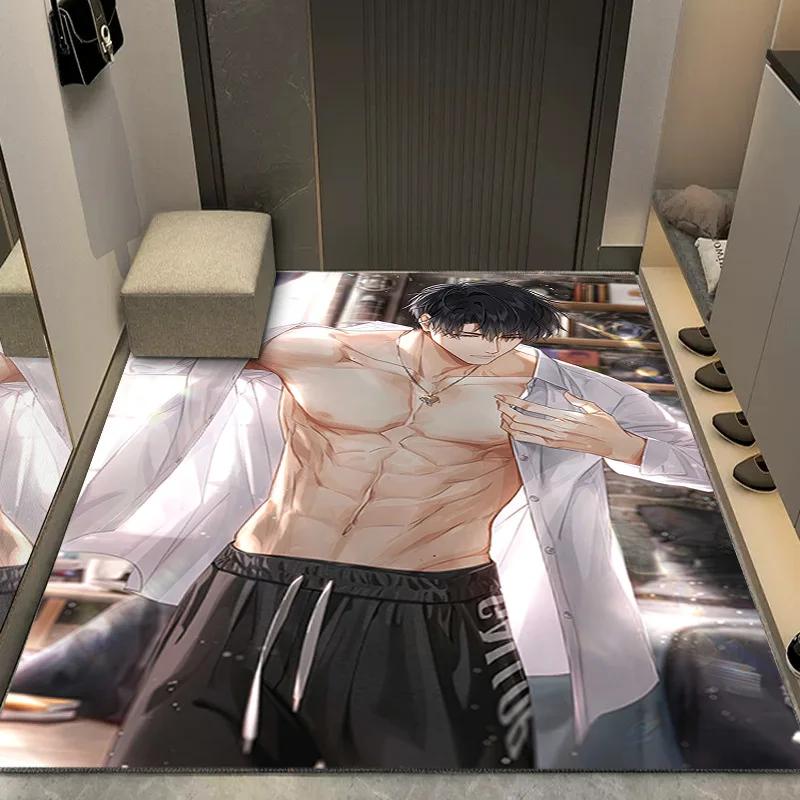 

Cartoon Anime Carpets for Living Room Bedroom Bedside Soft Area Rug Anti-slip Large Size Balcony Floor Mat Indoor Decoration 40x60cm