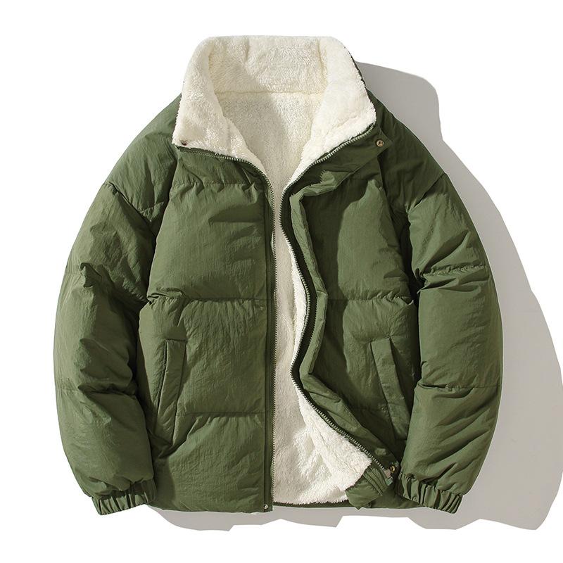 Winter New Style Japanese Lamb Velvet Loose Cotton Coat Men's Casual Cotton Clothing Trend Thickened Warm Couple Cotton Jacket