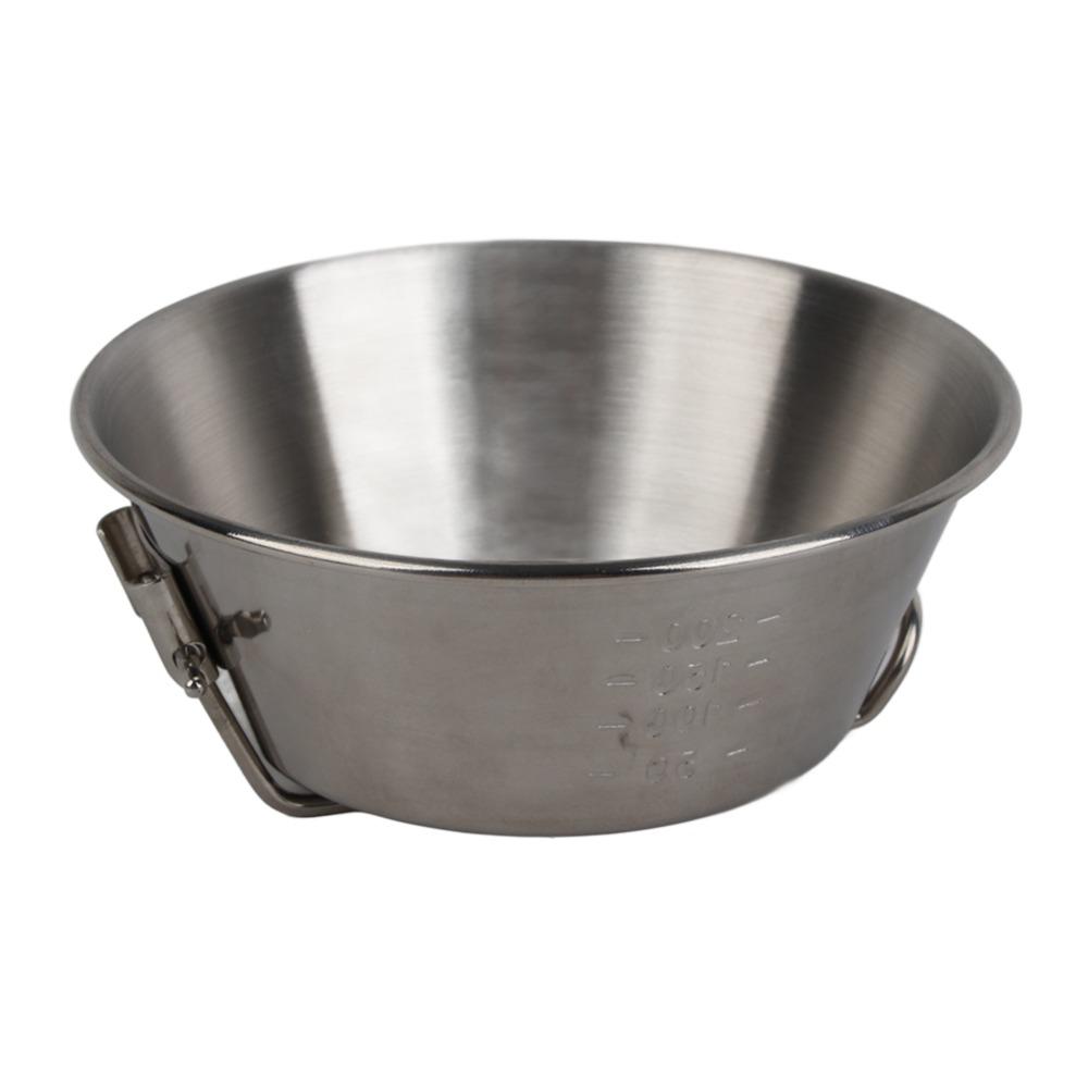 Stainless Steel Folding Bowl Lightweight Portable Bowl Durable Foldable Bowl BBQ