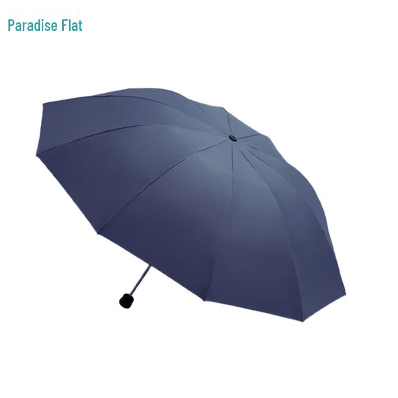 Paradise Navy Blue Oversize 3-Fold 10-Rib UV Umbrella