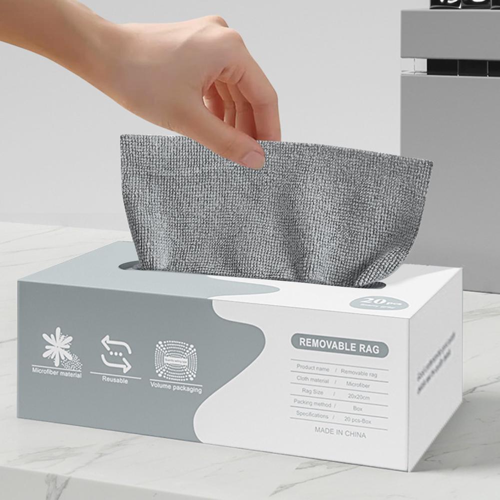 Reusable Microfiber Cleaning Cloth 20PCS Scratch-Free Ultra Absorbent Multi-Purpose Drying Wipe