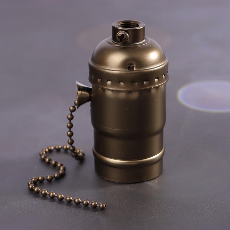 1Pc Vintage E26 E27 Aluminum Lamp Base Screw Light Screw Socket With Switch