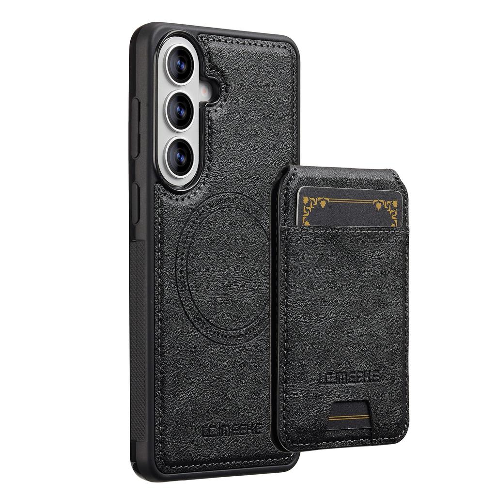 LC.IMEEKE L3 For Samsung Galaxy S26+ Magnetic Case Detachable Card Holder Leather TPU Mobile Cover