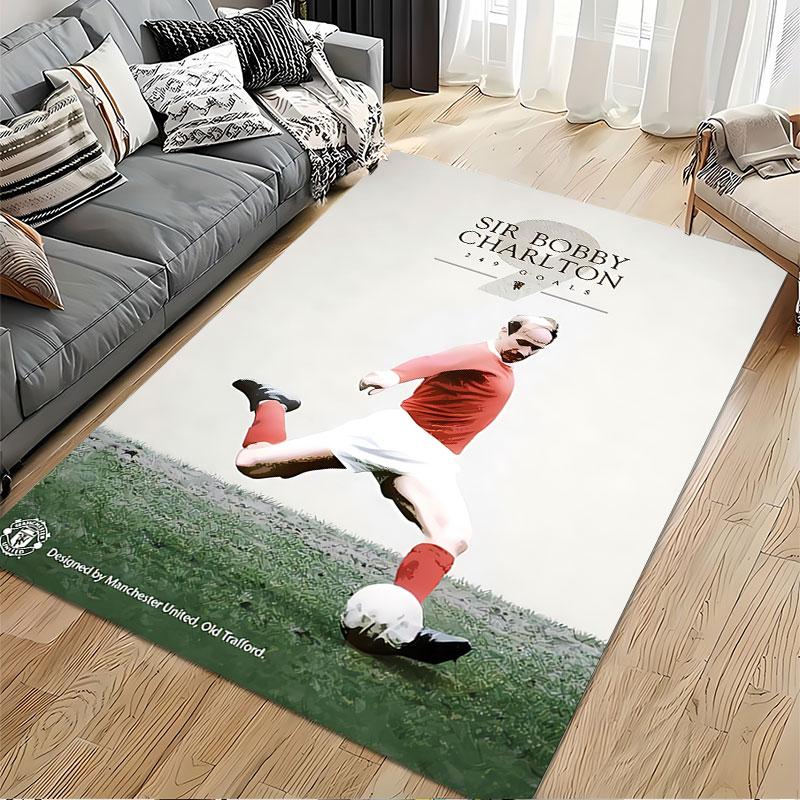 "Football Legend Carpet Design" Suitable As a Non-slip Mat for the Living Room or Bedroom Sofa