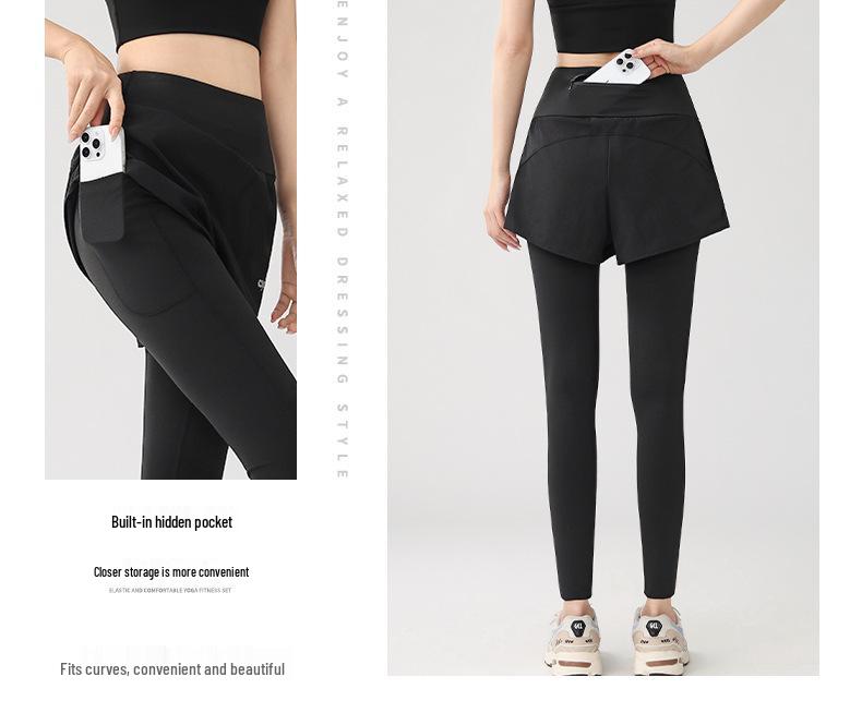 Autumn & Winter Quick-Dry Two-in-One Velvet Sports Pants for Running & Outdoor Fitness