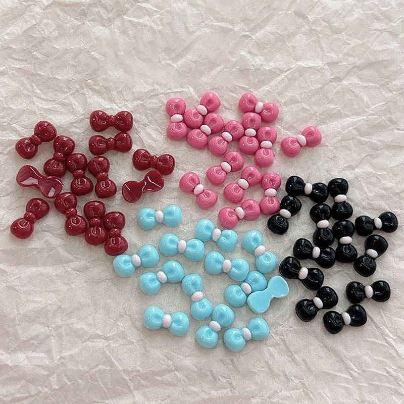 10Pcs 3D Bowknot Nail Art Charms Colorful Resin Jewelry Women Nail Decoration Bow Nail  Manicure Salon Diy Gift