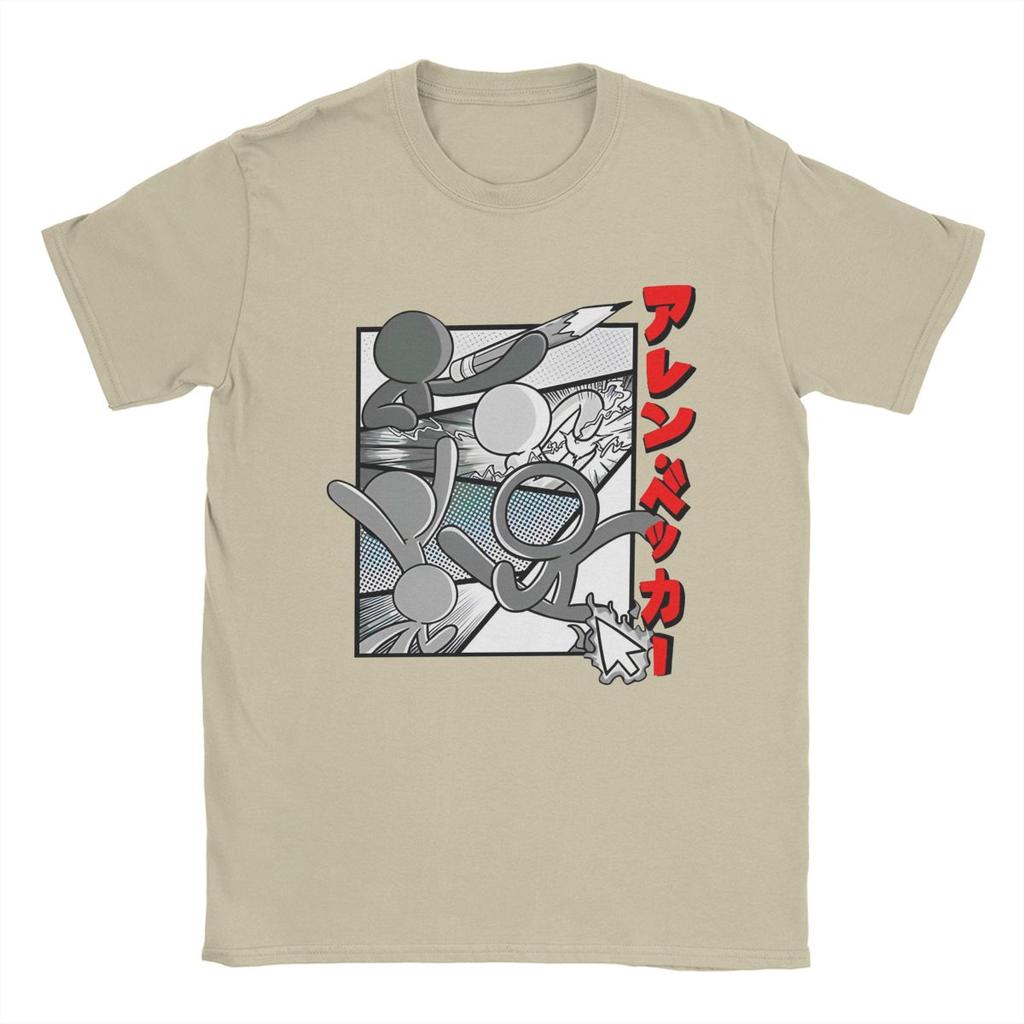 Humor Alan Becker Manga T Shirt Men Women 100% Cotton Tee Shirt Birthday Gift Clothing