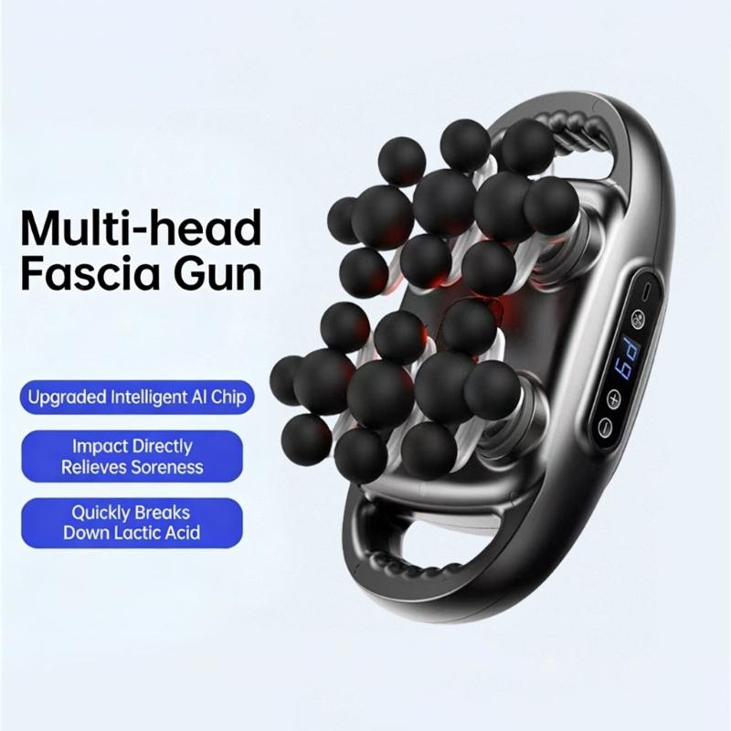 Ergonomic Rechargeable Back Massagers 22Heads for Deep Tissue Relaxation Portable Easy to Use Full Body Relaxation