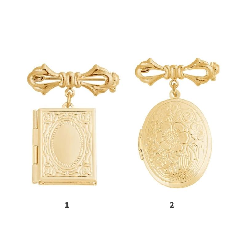 Vintage Alloy Photo Frame Charm Brooch Decorative Accessory For Clothing Bags Hats