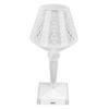 Crystal Acrylic Table Lamp Touch Control 3 Colors Stepless Dimming Cordless Desk Light for Bedroom
