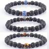Natural Lava Tibetan Buddha Rasary Bracelet Chakra Labradorite Lapis Lazuli Stone Bracelet Homme Vintage Boho Gift for Boyfriend