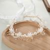 Korean Style Elegant Pearl Headband Flower Starry Crown Hair Hoop For Women